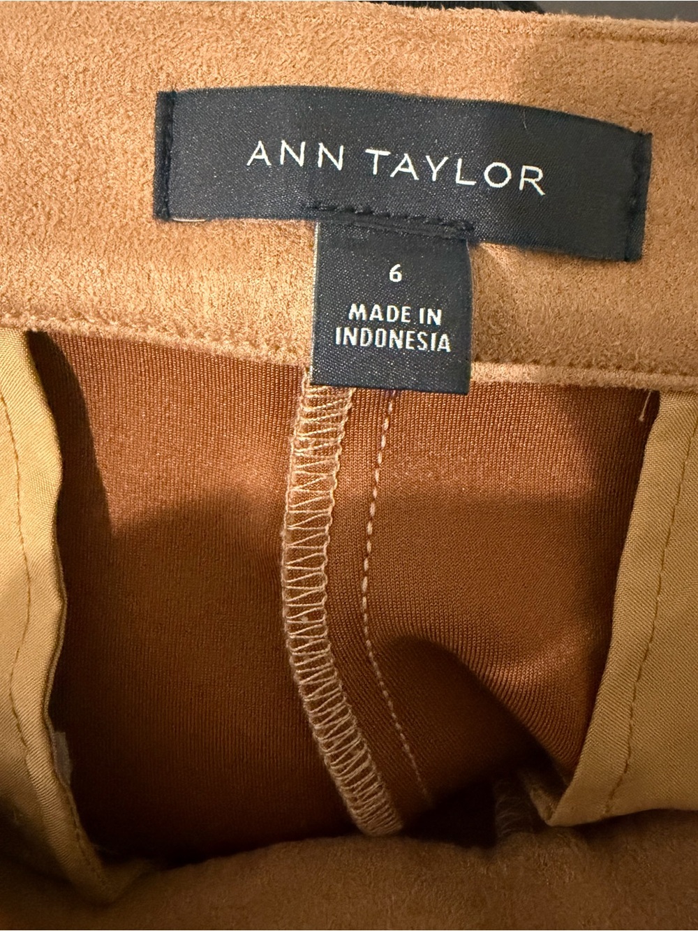 Ann Taylor Cropped Wide-Leg Pants in Camel Brown - Picture 3 of 4